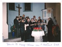 Besuch in Mengersgereuth-H&auml;mmern, 1. Advent 2002, Chorleiter Siegfried Spiegel